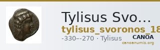 Tylisus Svoronos 1890 (1972) no. 1-8 — CANOA