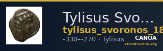 Tylisus Svoronos 1890 (1972) no. 1-8 — CANOA