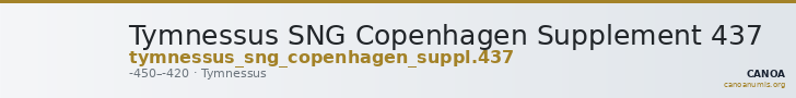 Tymnessus SNG Copenhagen Supplement 437 — CANOA