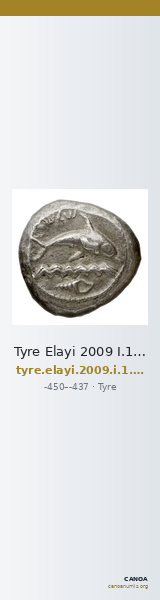 Tyre Elayi 2009 I.1.1-3 and 5 — CANOA
