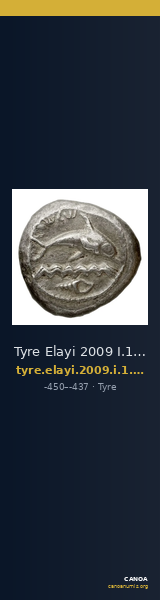 Tyre Elayi 2009 I.1.1-3 and 5 — CANOA