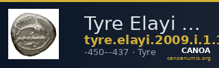 Tyre Elayi 2009 I.1.1-3 and 5 — CANOA