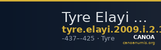 Tyre Elayi 2009 I.2.1-4 — CANOA