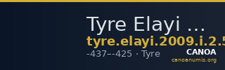 Tyre Elayi 2009 I.2.5 — CANOA