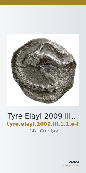 Tyre Elayi 2009 III.1.1.e-f — CANOA