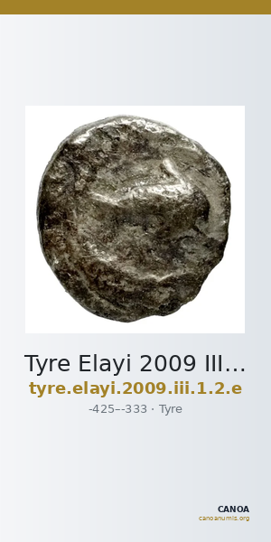 Tyre Elayi 2009 III.1.2.e — CANOA