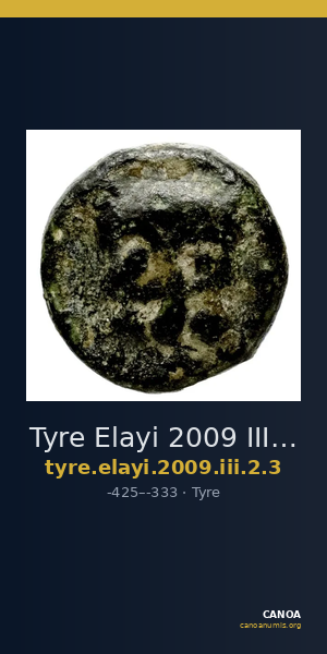 Tyre Elayi 2009 III.2.3 — CANOA