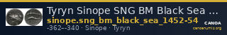 Tyryn Sinope SNG BM Black Sea 1452-1454 — CANOA