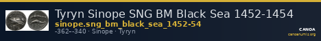 Tyryn Sinope SNG BM Black Sea 1452-1454 — CANOA