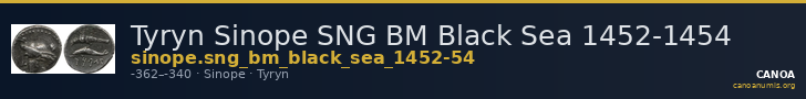 Tyryn Sinope SNG BM Black Sea 1452-1454 — CANOA