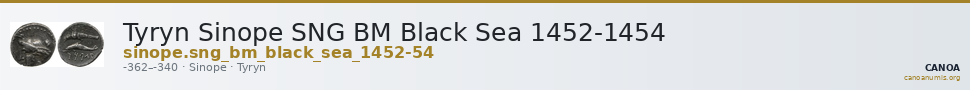 Tyryn Sinope SNG BM Black Sea 1452-1454 — CANOA