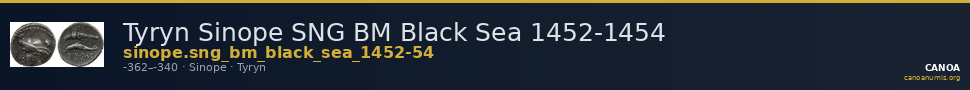 Tyryn Sinope SNG BM Black Sea 1452-1454 — CANOA