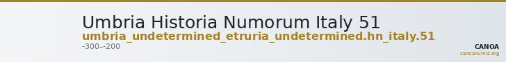 Umbria Historia Numorum Italy 51 — CANOA