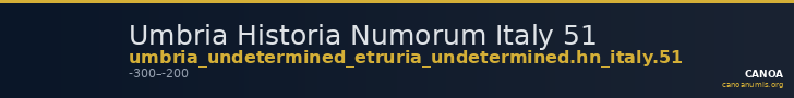 Umbria Historia Numorum Italy 51 — CANOA