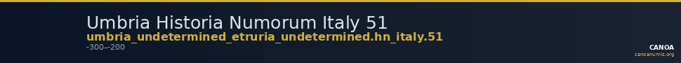 Umbria Historia Numorum Italy 51 — CANOA