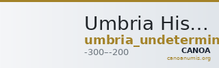 Umbria Historia Numorum Italy 54 — CANOA
