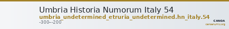 Umbria Historia Numorum Italy 54 — CANOA