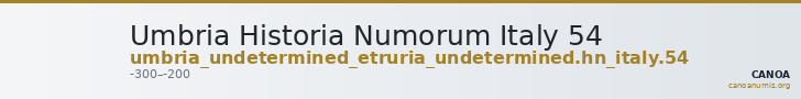 Umbria Historia Numorum Italy 54 — CANOA