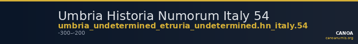 Umbria Historia Numorum Italy 54 — CANOA