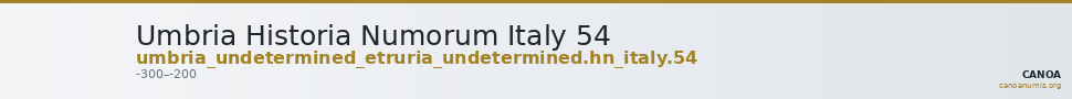 Umbria Historia Numorum Italy 54 — CANOA