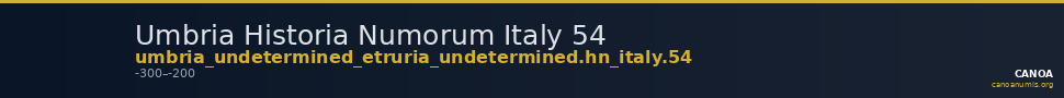 Umbria Historia Numorum Italy 54 — CANOA