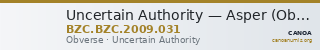 Uncertain Authority — Asper (Obverse) — CANOA