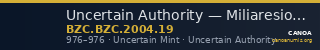 Uncertain Authority — Miliaresion (Uncertain Mint, 976) — CANOA