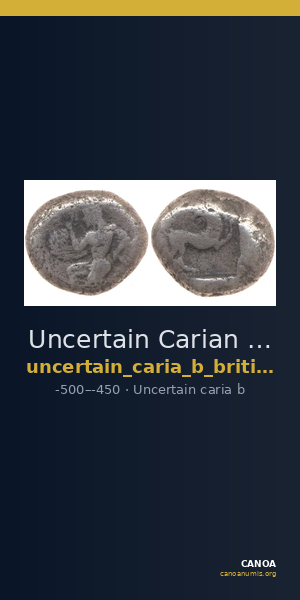 Uncertain Carian mint B British Museum 1977.6.1.1 — CANOA