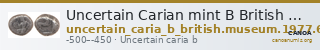 Uncertain Carian mint B British Museum 1977.6.1.1 — CANOA