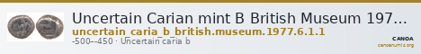 Uncertain Carian mint B British Museum 1977.6.1.1 — CANOA