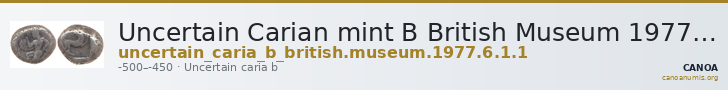 Uncertain Carian mint B British Museum 1977.6.1.1 — CANOA