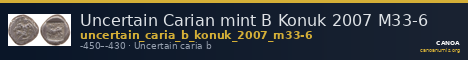 Uncertain Carian mint B Konuk 2007 M33-6 — CANOA