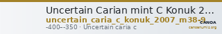 Uncertain Carian mint C Konuk 2007 M38-9 — CANOA