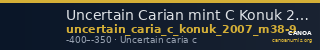 Uncertain Carian mint C Konuk 2007 M38-9 — CANOA