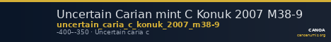 Uncertain Carian mint C Konuk 2007 M38-9 — CANOA