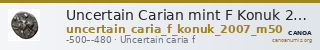 Uncertain Carian mint F Konuk 2007 M50 — CANOA