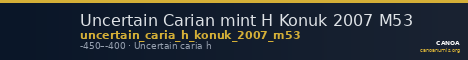 Uncertain Carian mint H Konuk 2007 M53 — CANOA