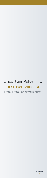 Uncertain Ruler — Basilikon (Uncertain Mint, 1294) — CANOA