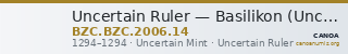 Uncertain Ruler — Basilikon (Uncertain Mint, 1294) — CANOA