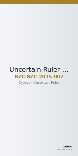 Uncertain Ruler — Tetarteron Noummion (Cyprus) — CANOA