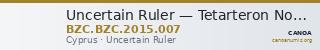 Uncertain Ruler — Tetarteron Noummion (Cyprus) — CANOA