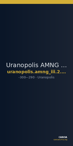 Uranopolis AMNG III.2 1-2 — CANOA