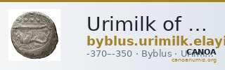 Urimilk of Byblus Byblus Elayi 2014 IV.3.1 — CANOA
