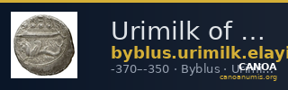 Urimilk of Byblus Byblus Elayi 2014 IV.3.1 — CANOA