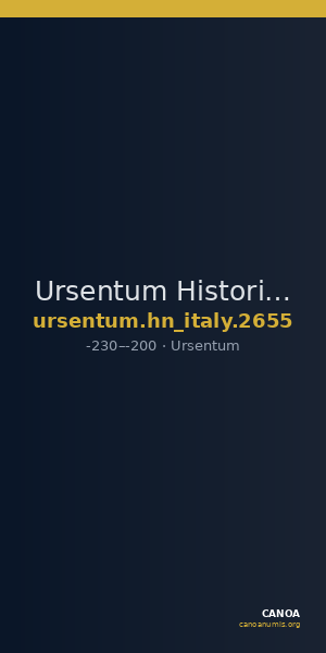Ursentum Historia Numorum Italy 2655 — CANOA