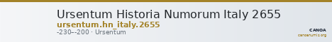 Ursentum Historia Numorum Italy 2655 — CANOA