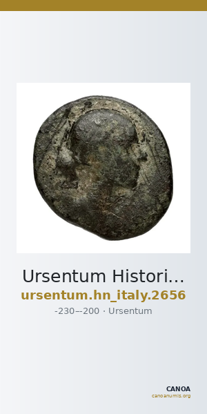 Ursentum Historia Numorum Italy 2656 — CANOA