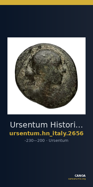 Ursentum Historia Numorum Italy 2656 — CANOA