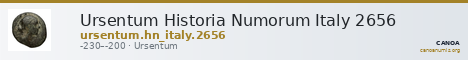 Ursentum Historia Numorum Italy 2656 — CANOA