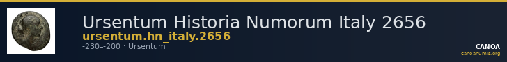 Ursentum Historia Numorum Italy 2656 — CANOA